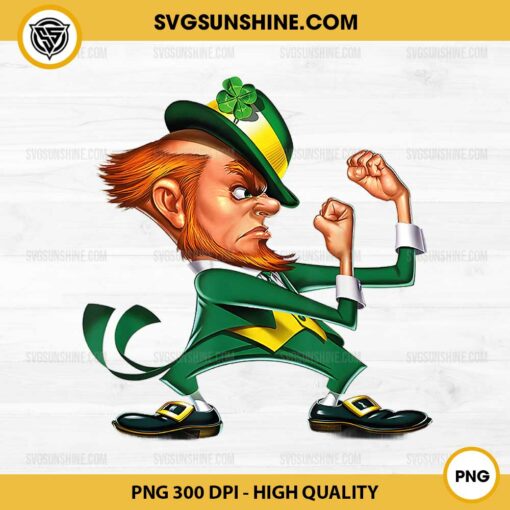 St Patrick's Day Leprechaun PNG, Notre Dame Fighting Leprechaun PNG