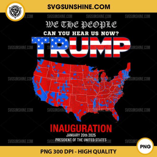 Trump Election Results Map PNG, President Donald Trump Inauguration Day 2025 PNG