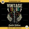 Vintage 1965 Limited Edition PNG, Birthday Gifts 60 Years Old Guitar PNG