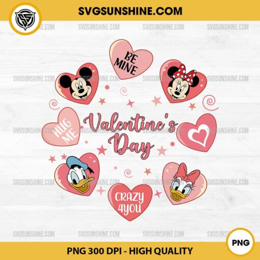 Disney Be Mine Valentine PNG, Mickey and Friends Valentines Day PNG