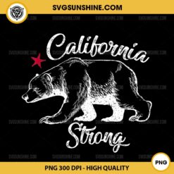 California Strong Grizzly Bear PNG File