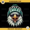 Fly Eagle with Sunglasses PNG, Eagles Flying Bird PNG