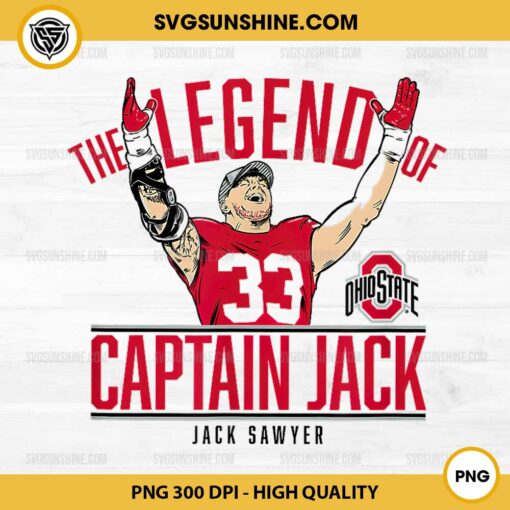 Jack Sawyer Legend of Captain PNG, Ohio State Football PNG