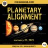 Planetary Alignment January 25, 2025 PNG, Astronomy Space Lovers PNG