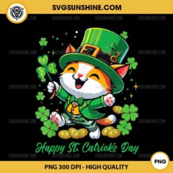 St. Patrick's Day Cat Leprechaun PNG, Happy St Catrick's Day PNG