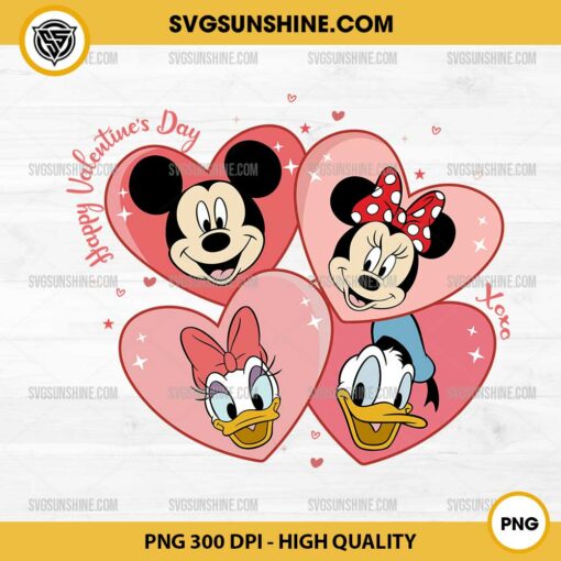 Mickey And Minnie Better Together PNG, Mickey and Friends Happy Valentines Day PNG