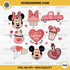 Sweet Valentine Mickey Minnie PNG, Disney Valentine PNG