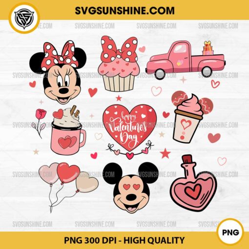 Sweet Valentine Mickey Minnie PNG, Disney Valentine PNG