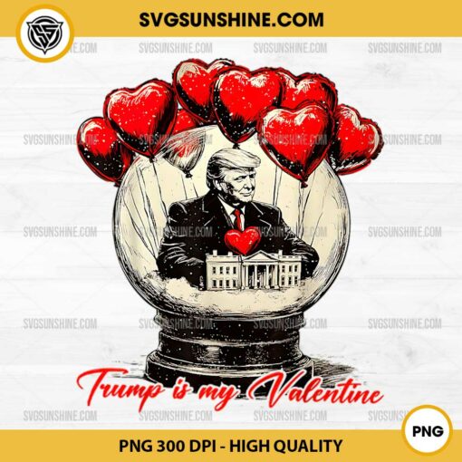 Crystal Ball Trump Valentine PNG, Funny Trump Inauguration Day 2025 PNG