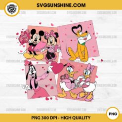 Disney Valentine Day PNG, Mickey and Friends Valentine PNG