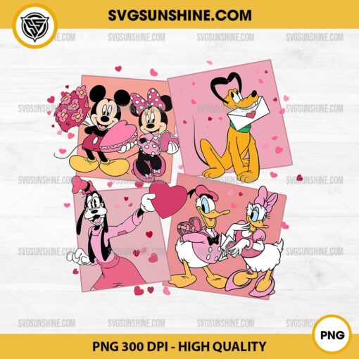 Disney Valentine Day PNG, Mickey and Friends Valentine PNG