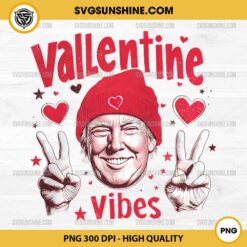 Funny Trump Valentine Vibes PNG, Trump Peace Sign Valentine PNG