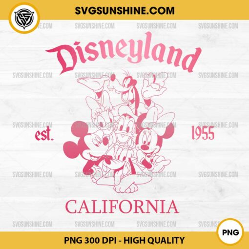 Disneyland Est 1955 California Valentine PNG, Disney Valentine PNG