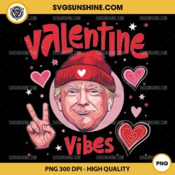 Trump Valentine Vibes PNG, Funny Trump Valentine Heart PNG