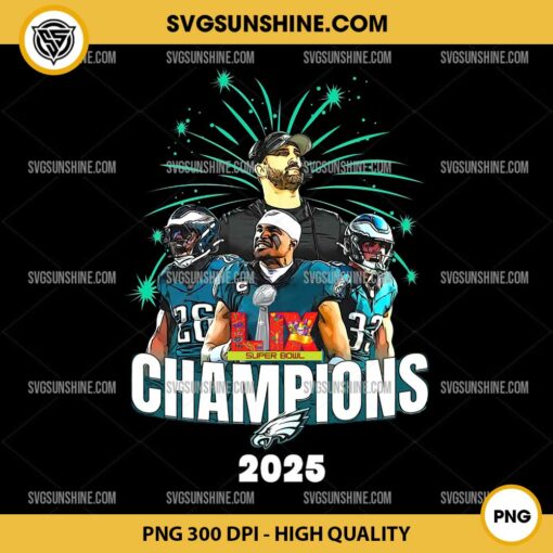 2025 Super Bowl Champions LIX PNG, Philadelphia Eagles Football PNG