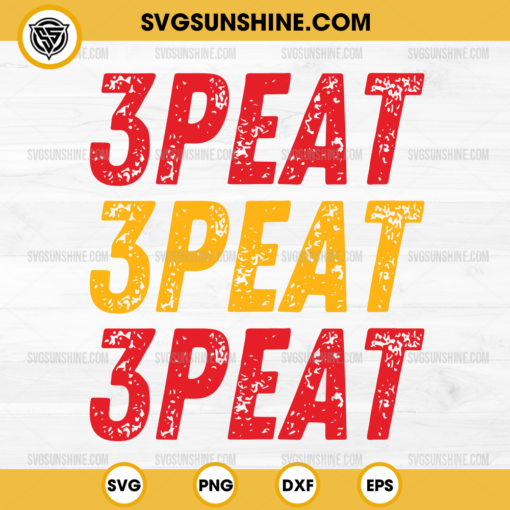 3 PEAT SVG, Chiefs 3 Peat SVG, Kansas City Chiefs Super Bowl LIX SVG, NFL Football SVG