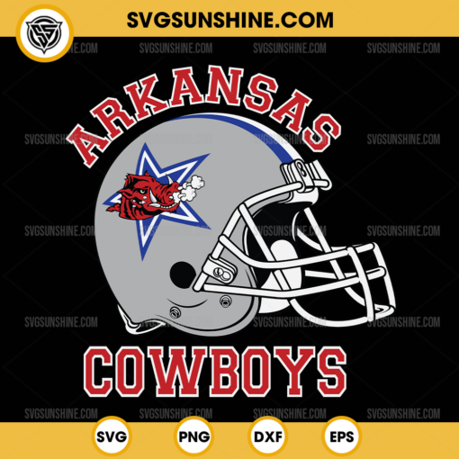 Arkansas Cowboys Football SVG, Arkansas Razorbacks And Dallas Cowboys SVG