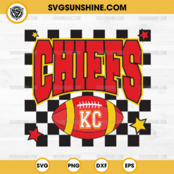 Checkered KC Chiefs SVG, Kansas City Chiefs SVG, Chiefs SVG, NFL Football SVG