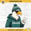 Cool Eagles Flying with Sunglasses PNG, Funny Philadelphia Eagles Mascot PNG