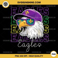 Cool Eagles with Mardi Gras Sunglasses PNG, Philadelphia Eagles Football Happy Mardi Gras PNG