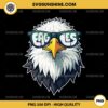 Cool Face Eagles with Sunglasses PNG, Vintage Eagles Football PNG