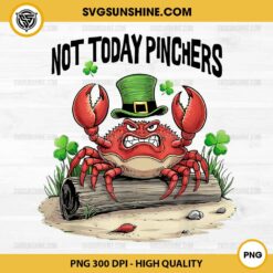 Crab Not Today Pinchers PNG, Pinch Me Crab Funny St Patricks Day PNG