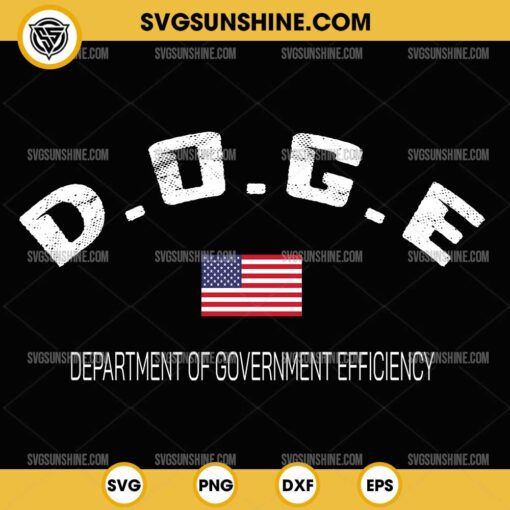 DOGE Department Of Government Efficiency SVG, Doge American Flag SVG