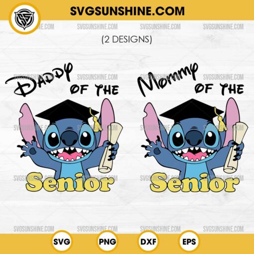 Disney Stitch Graduation SVG Bundle, Stitch Senior 2025 SVG