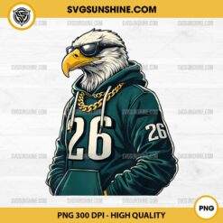 Eagle Cool Bird In Sunglasses PNG, Philadelphia Eagles Mascot PNG