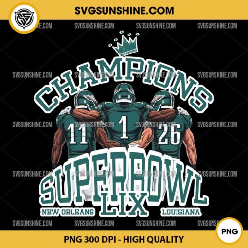 Eagles Champions Super Bowl LIX PNG, Philadelphia Eagles Football Player PNG