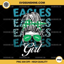 Eagles Girl PNG, Messy Bun Philadelphia Eagles PNG