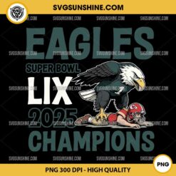 Eagles Super Bowl LIX Champions 2025 PNG, Philadelphia Eagles PNG