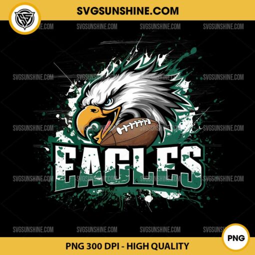 Eagles Watercolor Football PNG, Philadelphia Eagles Football PNG, Eagle Football PNG