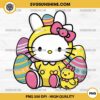 Easter Hello Kitty PNG, Cute Hello Kitty Bunny With Eggs PNG