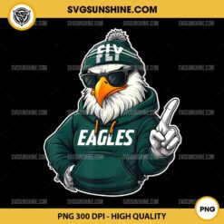 Fly Eagles Fly with Sunglasses PNG, Philadelphia Eagles Bird PNG