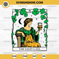 Funny Patrick's Day The Sassy Lass Tarot Card SVG