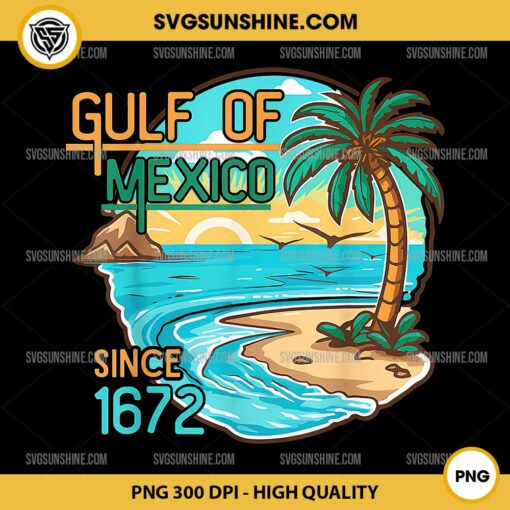 Gulf of Mexico Since 1672 PNG, Mexico Beach PNG