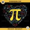 Happy Pi Day Heart PNG, Pi 3,14 PNG, Spiral Pi Number Math PNG