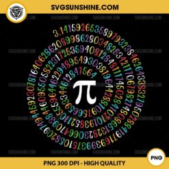 Happy Pi Day PNG, Funny Pi Day PNG, Spiral Pi Math 3.14 PNG