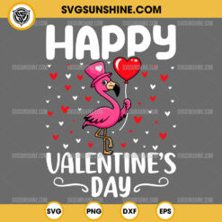 Happy Valentine's Day Flamingo SVG, Flamingo Lover SVG