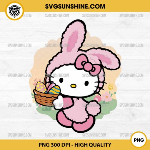 Hello Kitty Bunny PNG, Hello Kitty Easter Eggs PNG