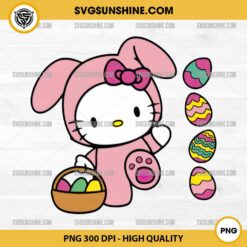 Hello Kitty Easter PNG, Easter Eggs PNG, Easter Bunny PNG