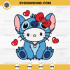 Hello Kitty Stitch Valentine SVG, Stitch Hello Kitty SVG