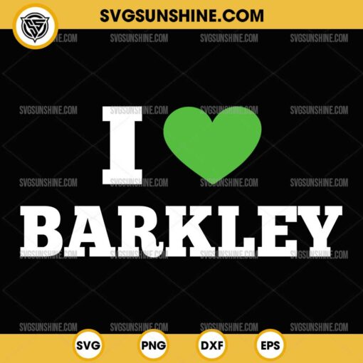 I Love Barkley SVG, I Heart Saquon Barkley SVG