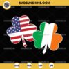 Irish American Flag SVG, Ireland Shamrock St Patricks Day SVG