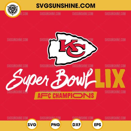 KC Chiefs Super Bowl LIX SVG, Kansas City Chiefs AFC Champions SVG