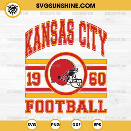 Kansas City Football 1960 SVG, Kansas City Chiefs SVG, Football SVG