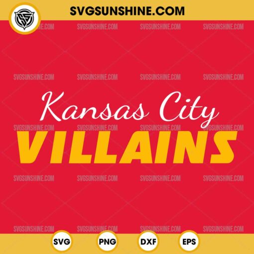 Kansas City Villains SVG, KC Chiefs Football SVG