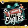 Let's Go Eagles PNG, Eagles Football Coquette Bow PNG, Philadelphia Eagles PNG