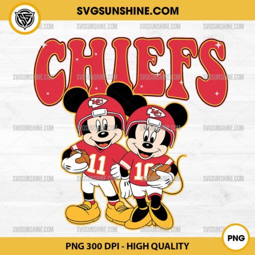 Mickey Minnie Mouse Kansas City Chiefs PNG File